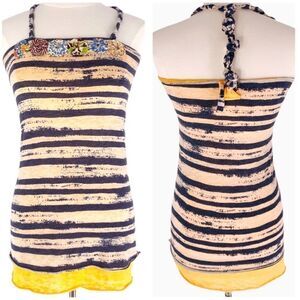 FX Dressed Braided Rope Neck Style Tank Top Small